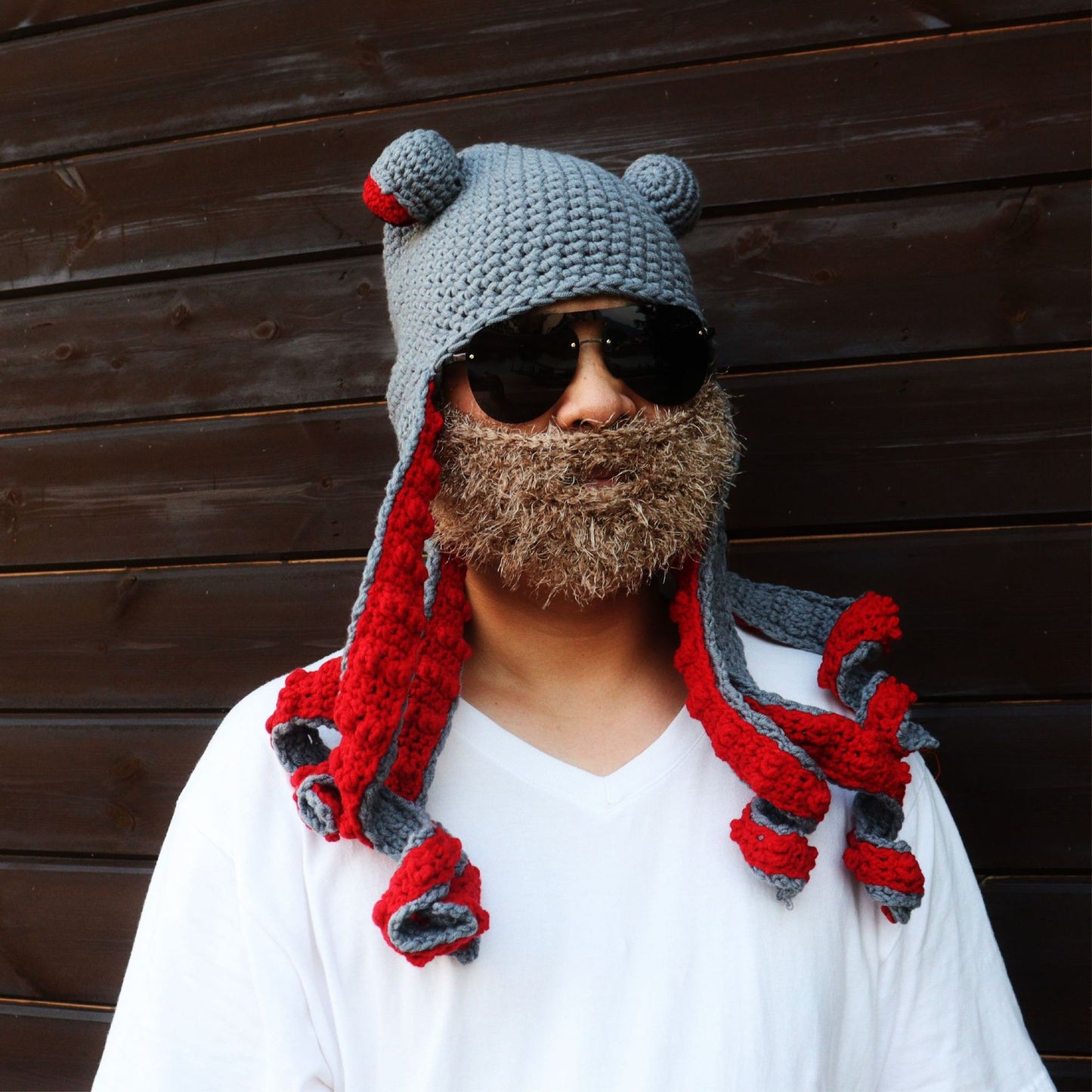 Octopus Beanie for Men | Funny 3D Tentacle Knit Hat with Googly Eye | Festival Party Winter Casual Headwear