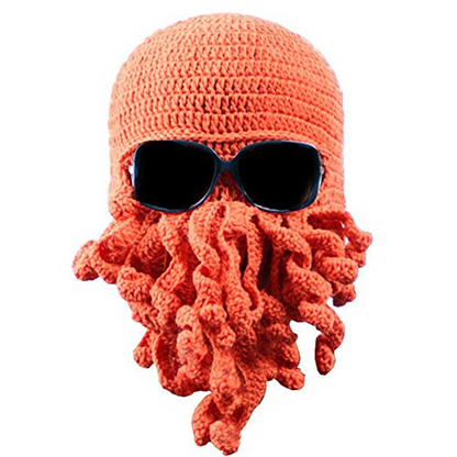 Octopus Cthulhu Tentacle Balaclava Warm Windproof Full Face Knit Beanie Holiday Winter Hat for Adult Outdoor Sports Riding