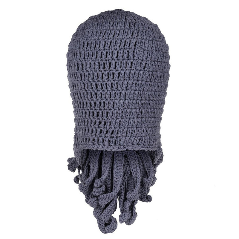 Octopus Cthulhu Tentacle Balaclava Warm Windproof Full Face Knit Beanie Holiday Winter Hat for Adult Outdoor Sports Riding