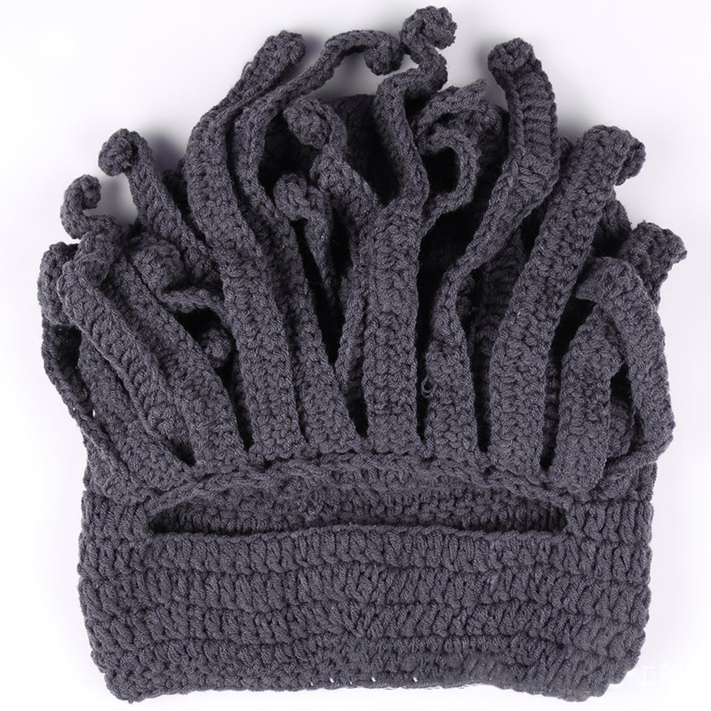 Octopus Cthulhu Tentacle Balaclava Warm Windproof Full Face Knit Beanie Holiday Winter Hat for Adult Outdoor Sports Riding
