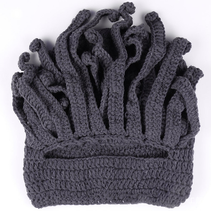 Octopus Cthulhu Tentacle Balaclava Warm Windproof Full Face Knit Beanie Holiday Winter Hat for Adult Outdoor Sports Riding