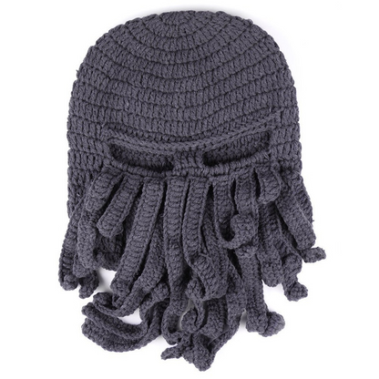 Octopus Cthulhu Tentacle Balaclava Warm Windproof Full Face Knit Beanie Holiday Winter Hat for Adult Outdoor Sports Riding