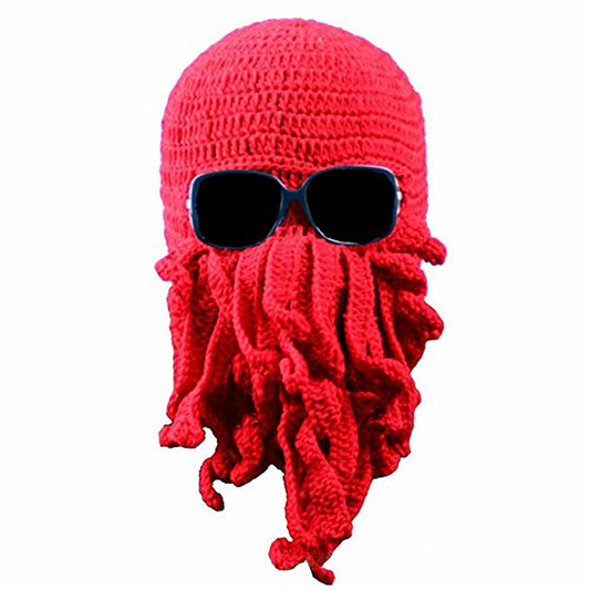 Octopus Cthulhu Tentacle Balaclava Warm Windproof Full Face Knit Beanie Holiday Winter Hat for Adult Outdoor Sports Riding
